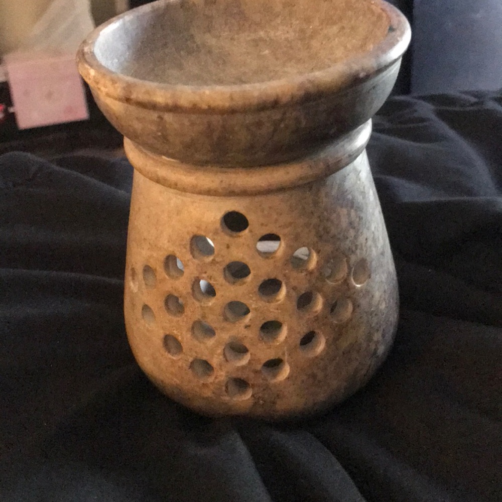 Heavy marble oil burner very unique